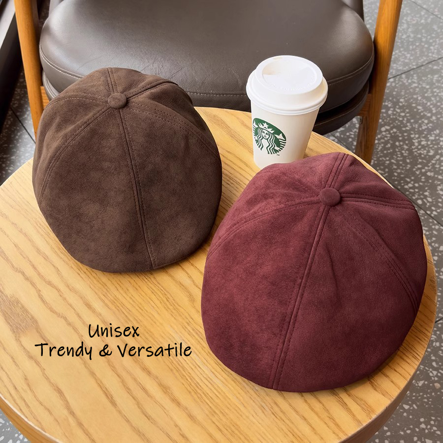 Vintage Suede Newsboy Cap Men  - đánh giá và giá Snapback Hat Flat