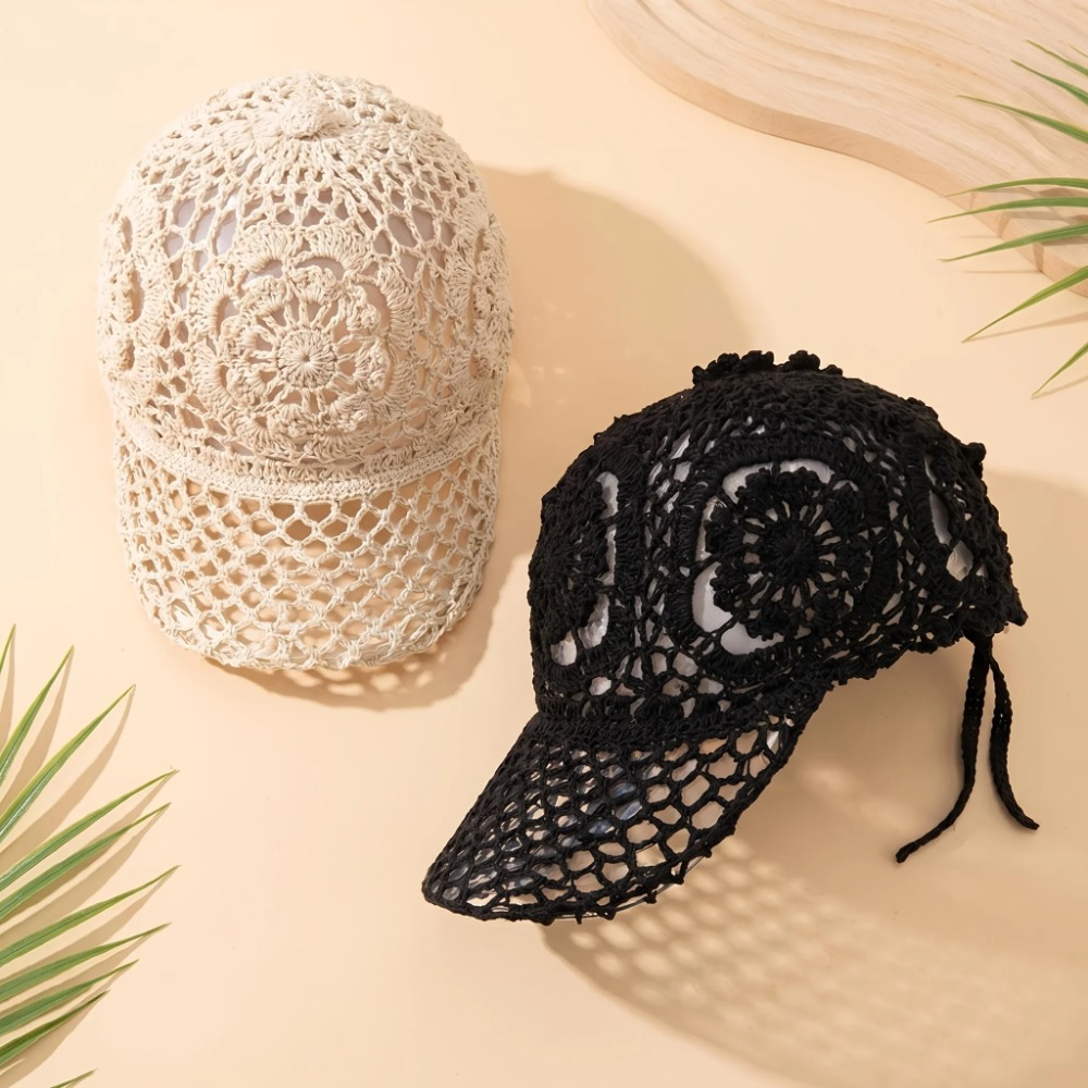 Hand Crochet Hollow Out Baseba - đánh giá và giá Baseball Cap Structured