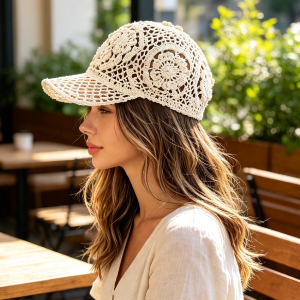Hand Crochet Hollow Out Baseba - đánh giá và giá Baseball Cap Structured