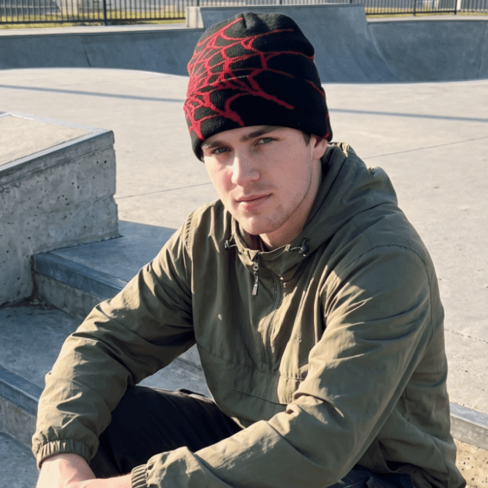 Gothic Soft Spider Web Pattern - đánh giá và giá Beanie Cuffed Knit